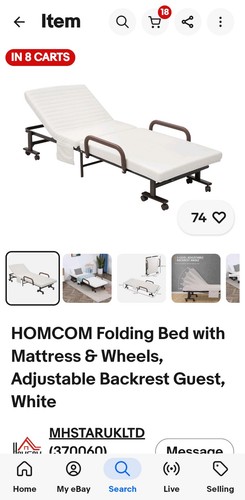 Homcom folding bed - folding, with