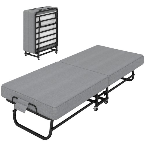 Portable folding bed with - bed,
