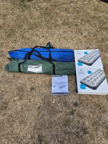 Pair fold camp beds with - pair,