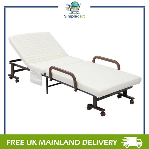 Folding bed with mattress - with,